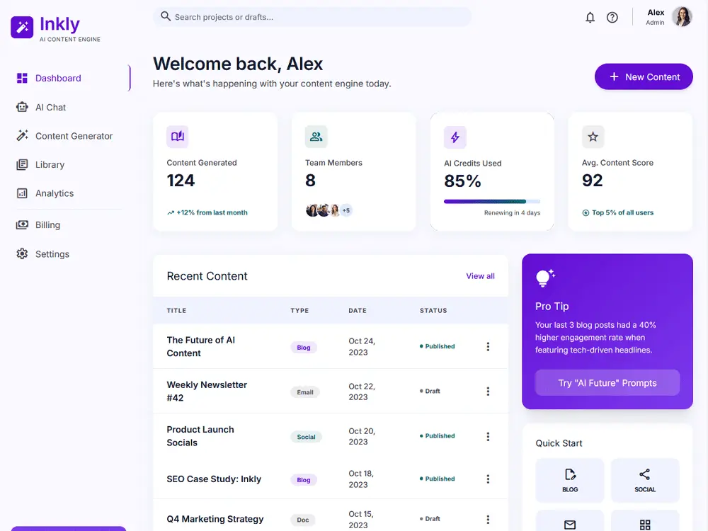 Usage-based billing dashboard